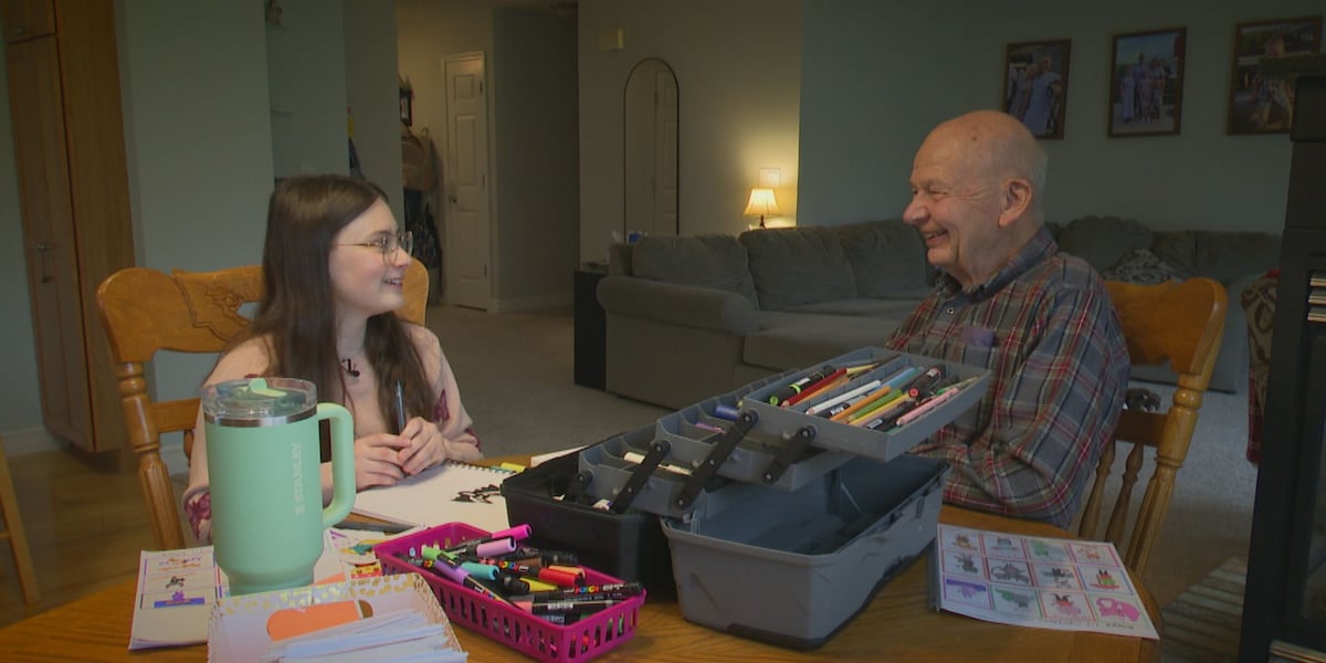 Kswo Intergenerational duo creates handmade greeting cards