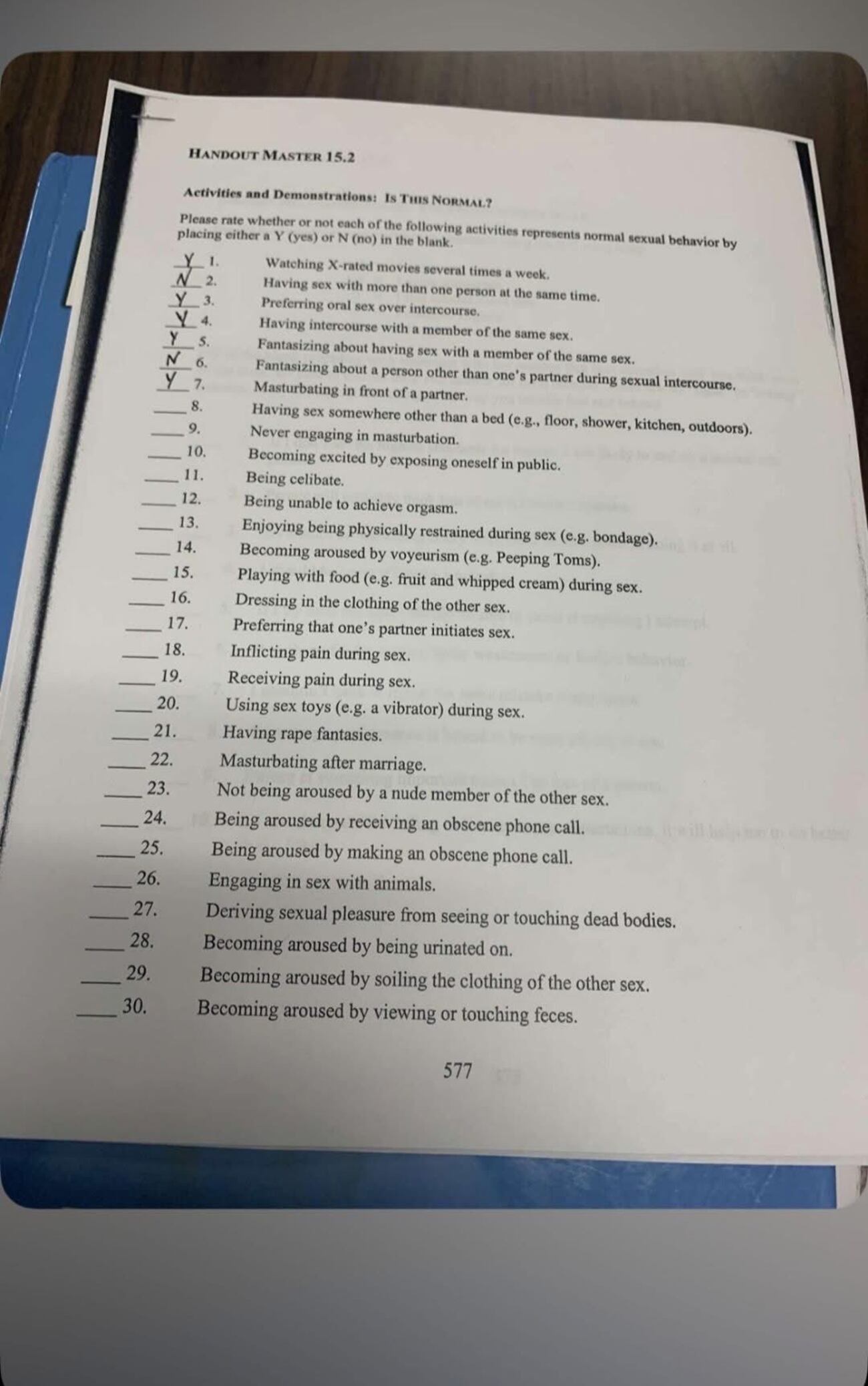 Waurika High School psychology class questionnaire comes under scrutiny