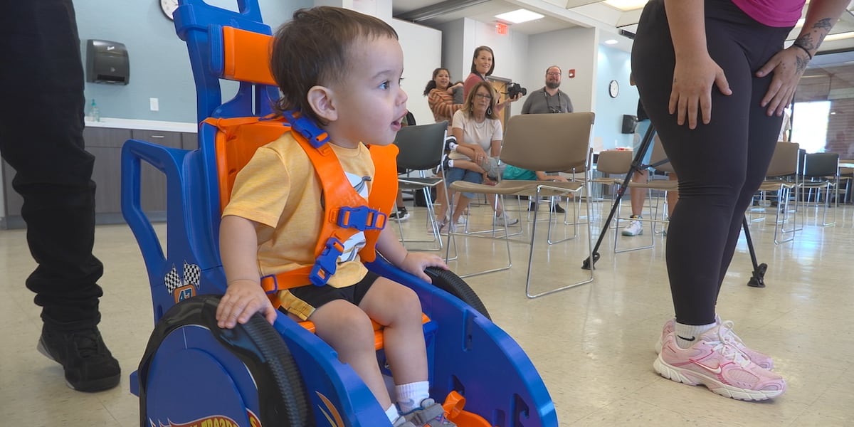 Lawton Public Library gifts 18-month-old 3D printed mobility trainer