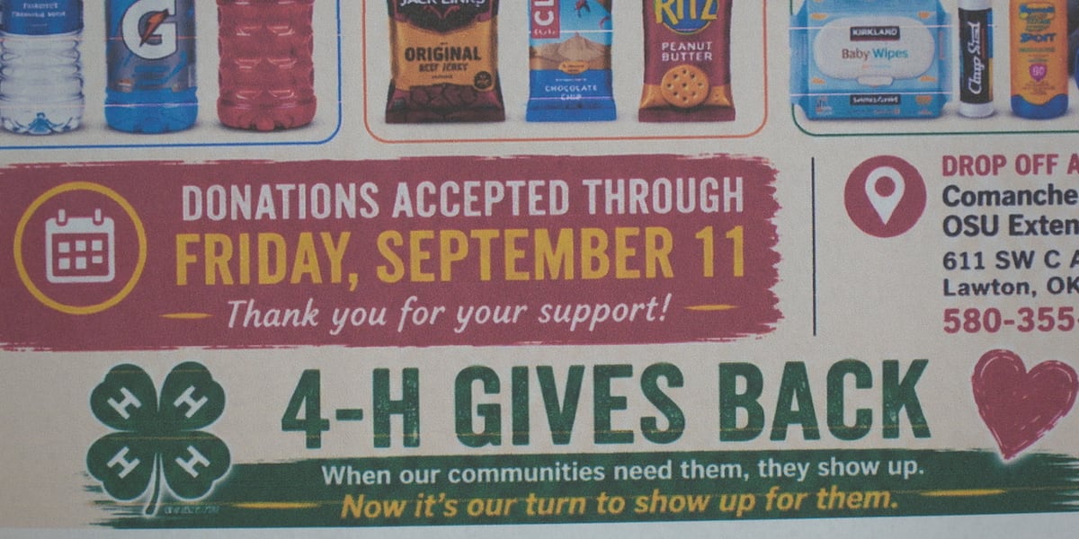 Comanche County 4-H holds donation drive for local fire departments