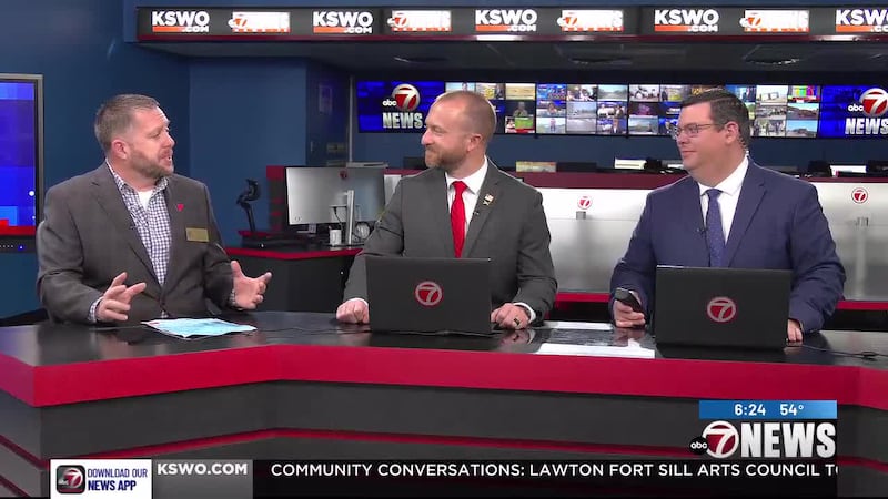 7News Anchors Kyle Weatherly and Dan Threlkeld speak with Lawton Arts and Humanities Director...